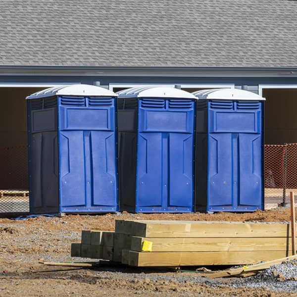 what is the maximum capacity for a single portable restroom in Vista Center NJ